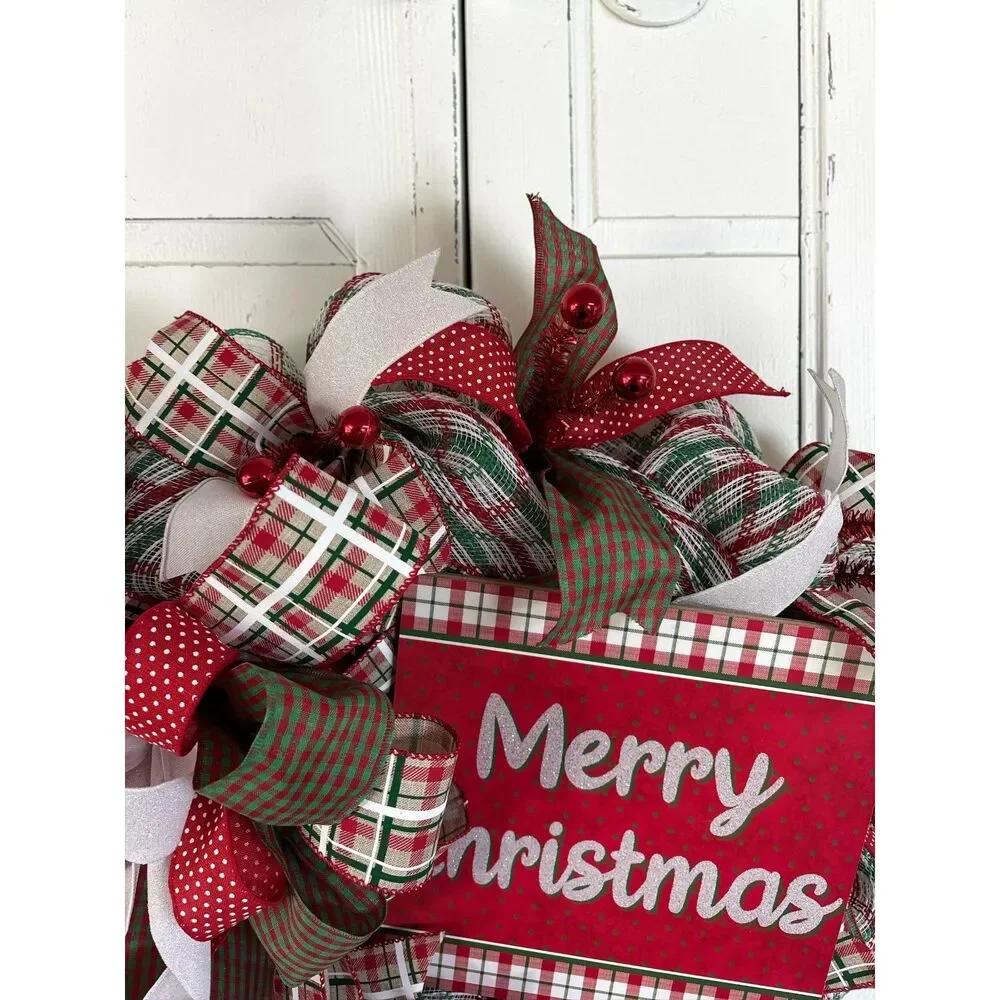 Merry Christmas Front Door Wreath